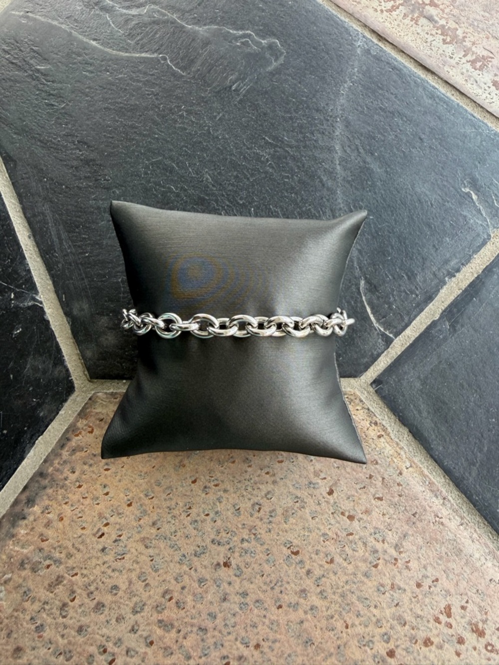 Rolo 14kt. White Gold Chain Bracelet 7”